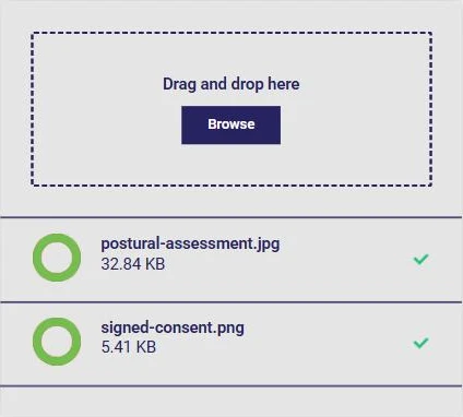 Uploading files by drag and drop to a client record in AssisTime